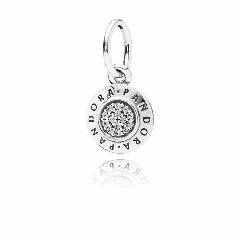 Pandora Signature Pendant - Sterling Silver/Cubic Zirconia - Canada | TF7907FW